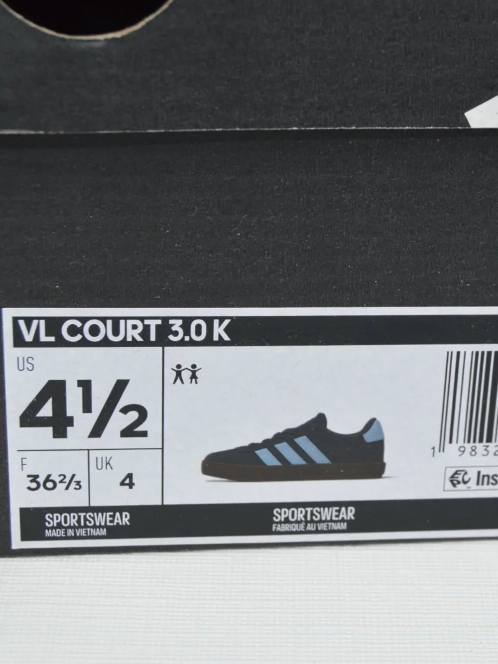 Adidas VL Court 3.0 Shoes Size 4.5  (New)